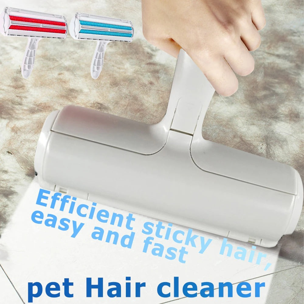 Pet Hair Roller Remover Lint Brush 2-Way Dog Cat Comb Tool Convenient