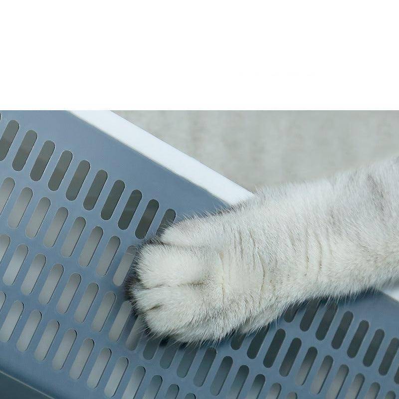 Sleek And Stylish Large Semi-Enclosed Plastic Cat Litter Box