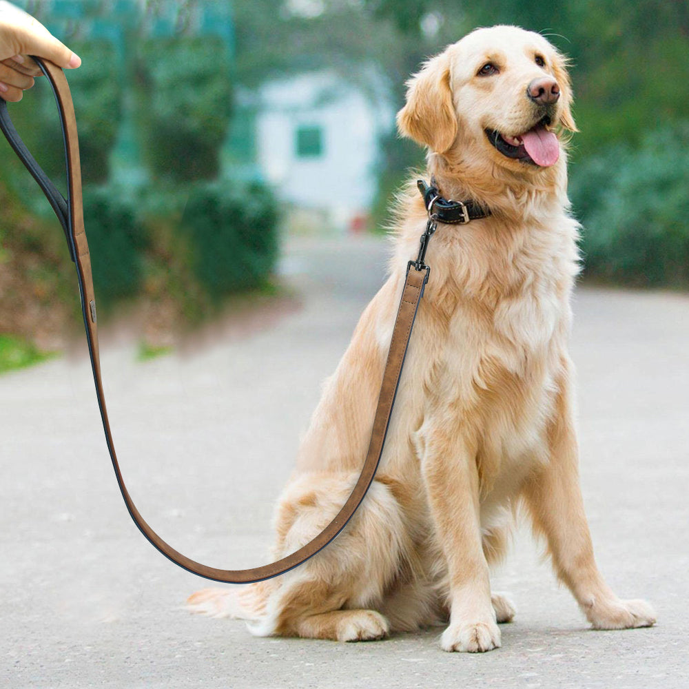 Dog Leash Harness Leather Lead Pet Dog Puppy