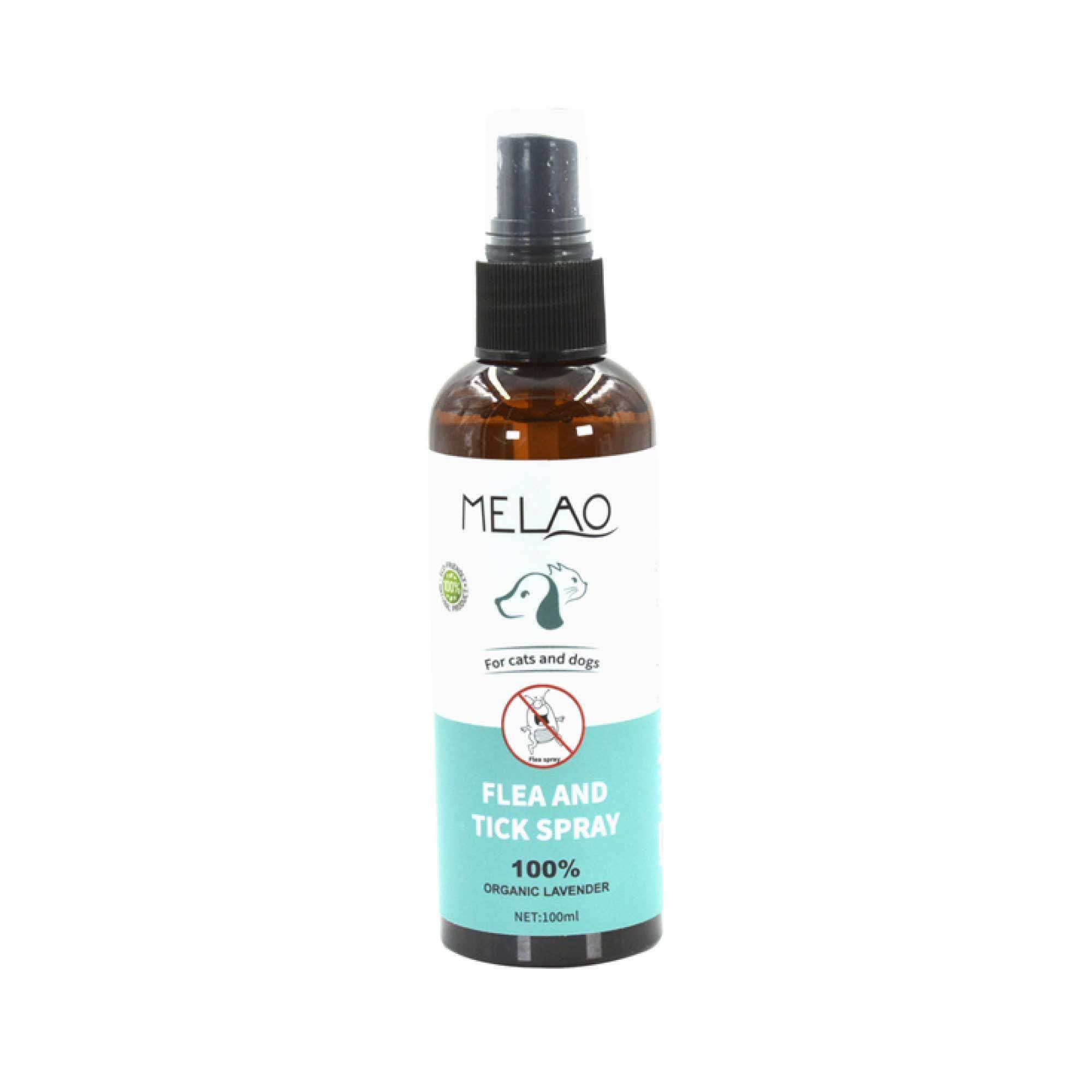 100ml Pet Flea Tick Spray - Dog or Cat Organic Natural Lavender Oil
