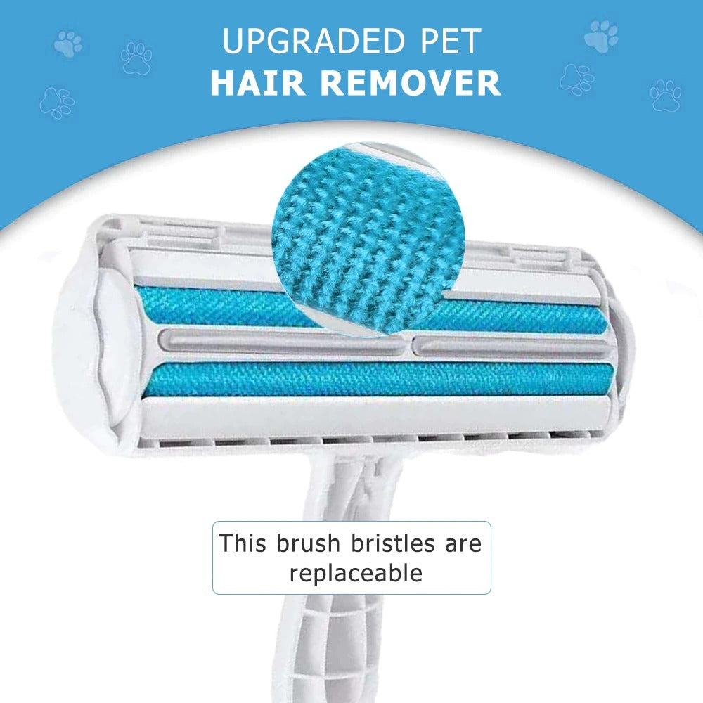 Pet Hair Roller Remover Lint Brush 2-Way Dog Cat Comb Tool Convenient